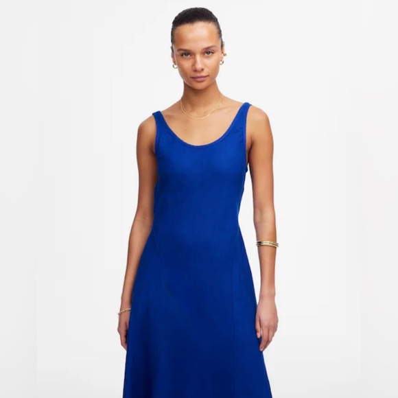 Madewell Scoopneck Sleeveless Midi Dress in 100% Linen - Picture 4 of 9